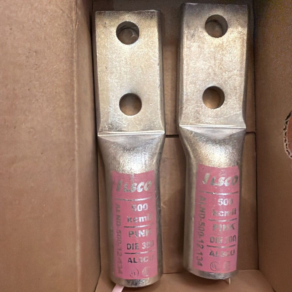 Ilsco ALND-500-12-134 Aluminum Compression Lugs 500 MCM 2 Hole Lot of 2